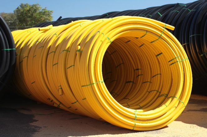 Acu-Gas黄色线圈完全黄色外部气体管道制造商